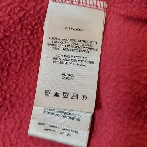 Columbia Full Zip Hooded Fleece Jacket Dark Pink - Picture 11 of 14